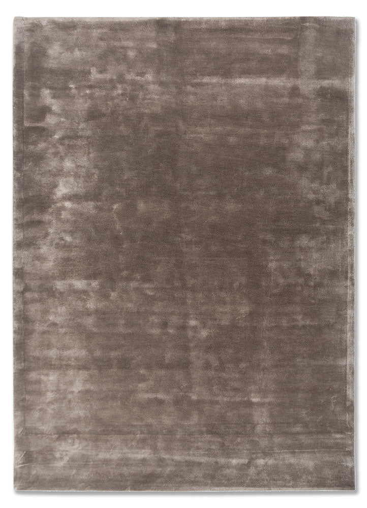 Full view of Earthy Tone Taupe Hand-Tufted Wool Rug showing soft texture and neutral taupe color.