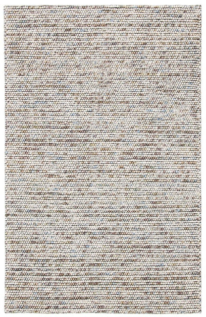 Full top view of Pebbles Multi Ivory flatweave rug